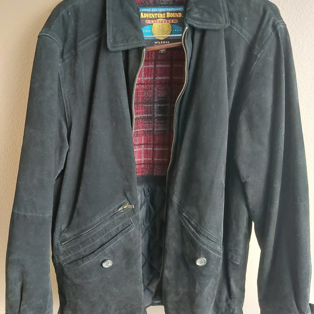 Wilson's Adventure Bound DARK BLUE Suede jacket MEN'S LARGE